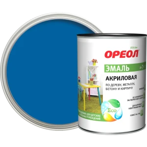 Эмаль акриловая Ореол глянцевая цвет синий 0.9 кг 84439798 STLM-2040150