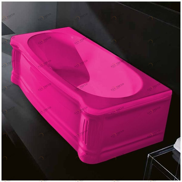 Ванна Gruppo treesse New Classic VTL-V6770-SX-R розовая прямоугольная левая VTLV6770SXR