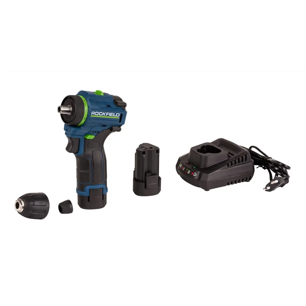 Бесщеточная дрель-шуруповерт Rockfield RF1002BK с двумя аккумуляторами 89366403 STLM-0838334 - Вид №1