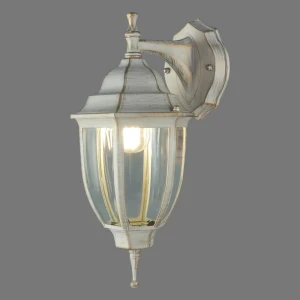 Светильник уличный настенный Pegasus 60 Вт IP44 цвет белый/золотой