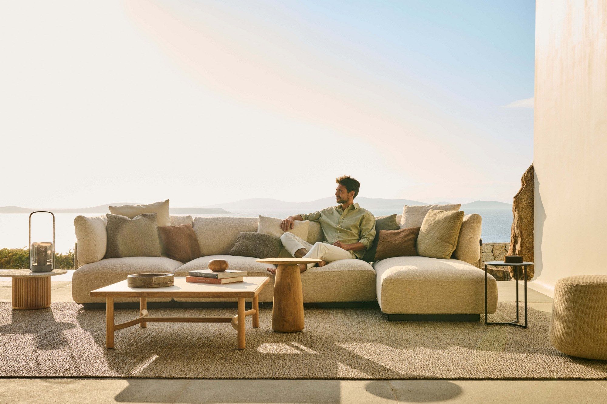 Прямоугольный журнальный столик из тикового дерева с керамической столешницей TRIBÙ Ukiyo ARCH-00128465 - Вид №3