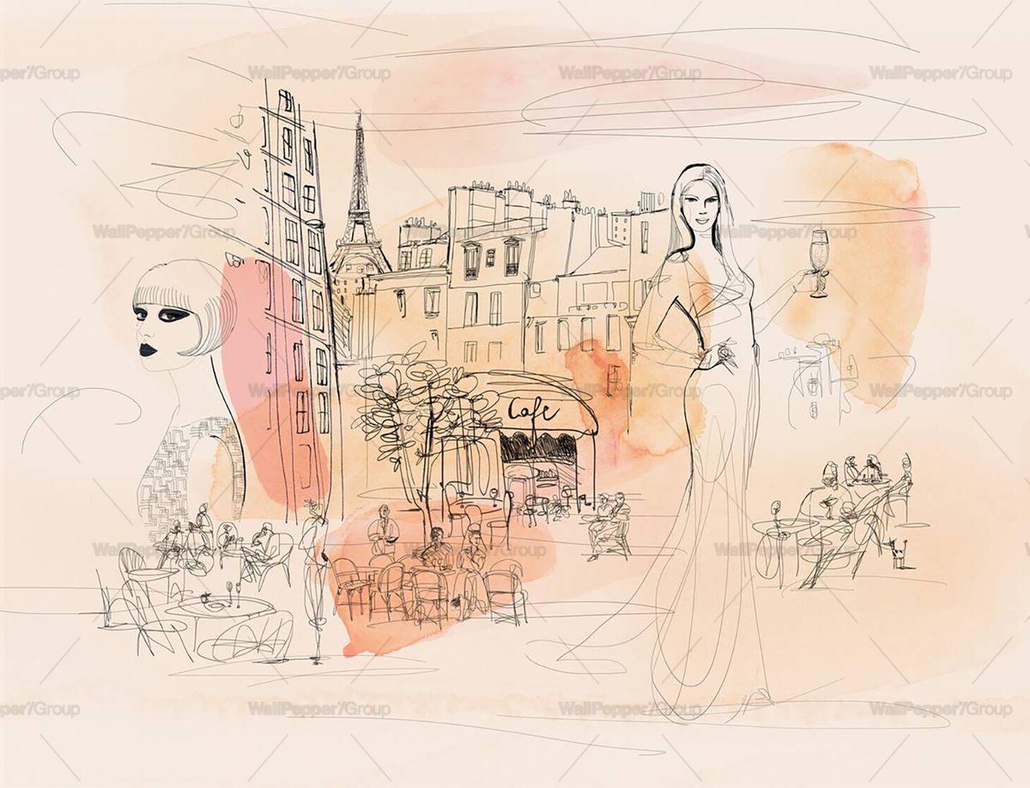 Carta da parati multicolor, PVC free, eco-friendly, lavabile WallPepper нюансы ARCH-00116559 - Вид №1