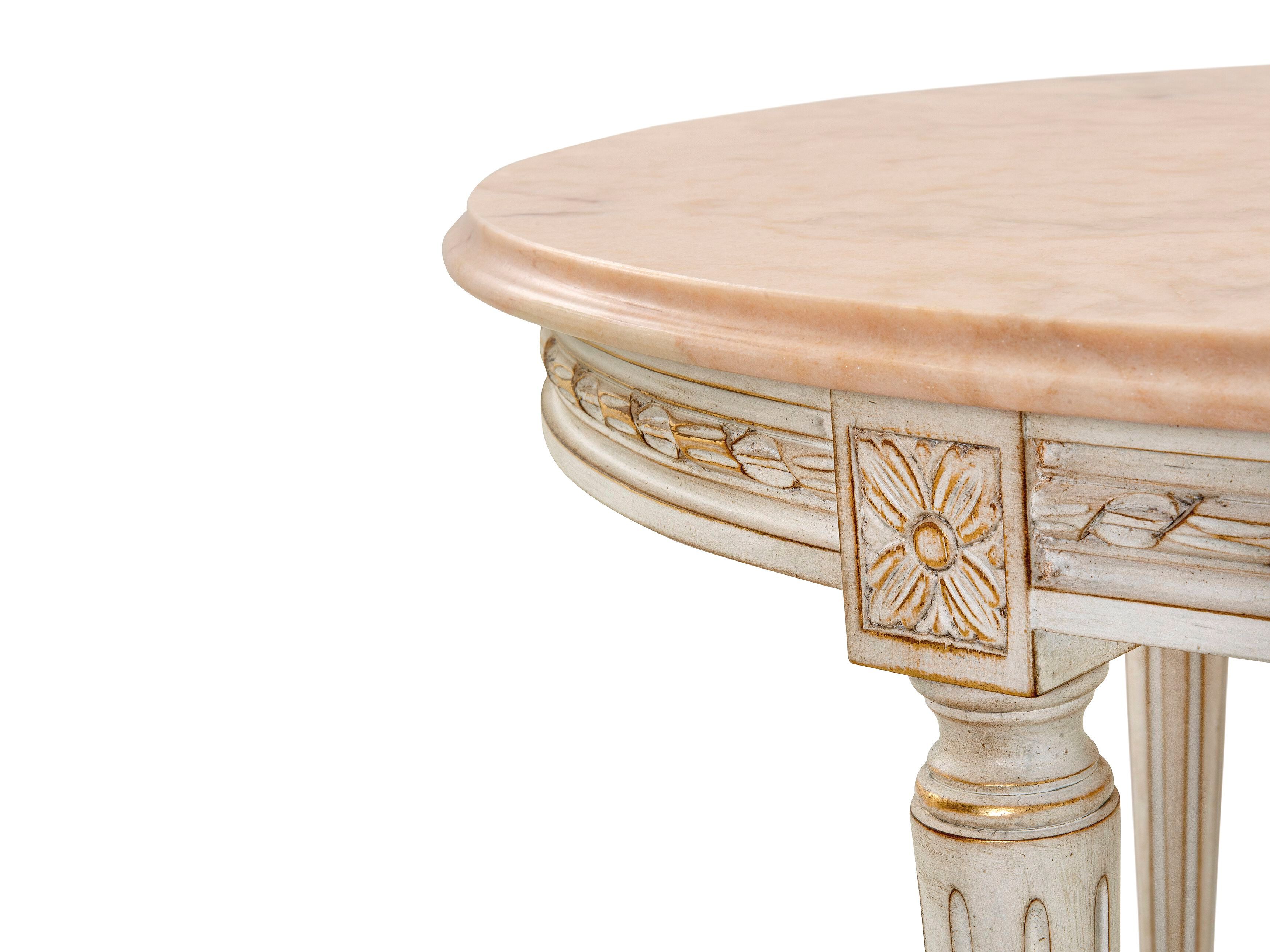 Деревянный и мраморный овальный журнальный столик Bellotti Ezio Cromie ARCH-00006728 - Вид №1