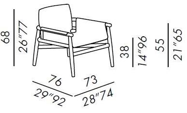 Meridiani Кожаное кресло с подлокотниками Teresa sun-id-1503751 - Вид №1