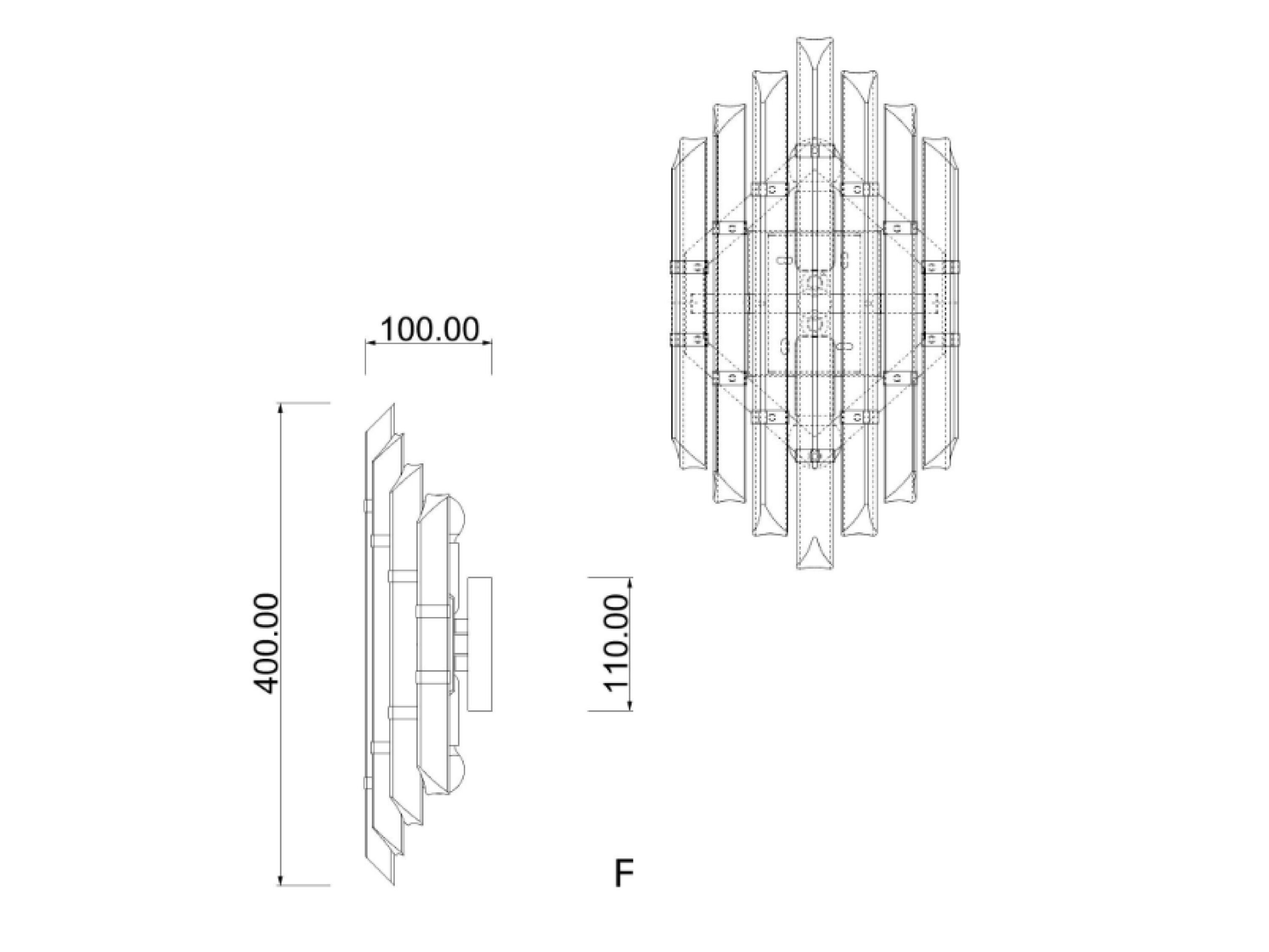 Светодиодный настенный светильник из латуни и стекла Lampex Italiana DIAMANTE ARCH-00135264 - Вид №3