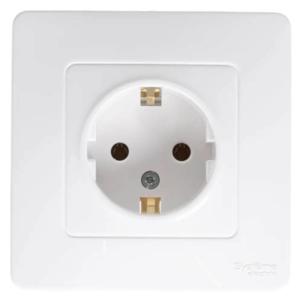 Розетка встраиваемая Systeme Electric Blanca с заземлением без шторок 16 А цвет белый 84500228 STLM-2148825