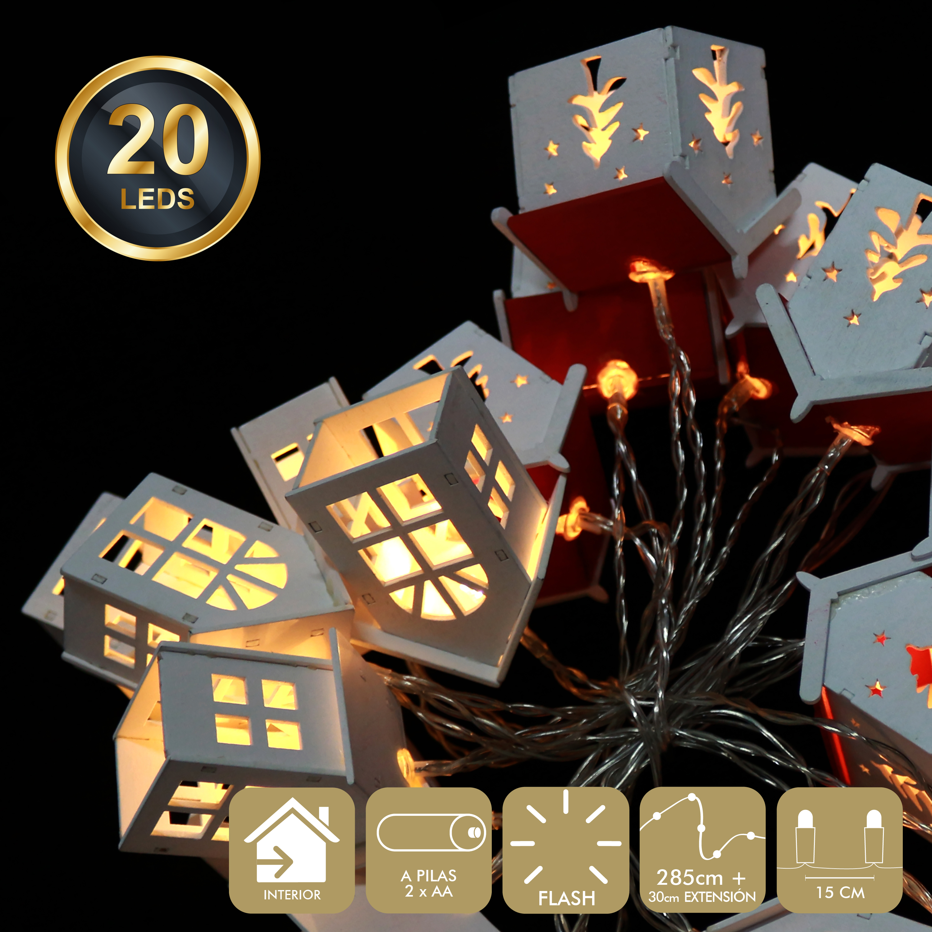 DZ-087-433 ГИРЛЯНДА 20LED (2 X AA) TO4ROOMS  - Вид №1