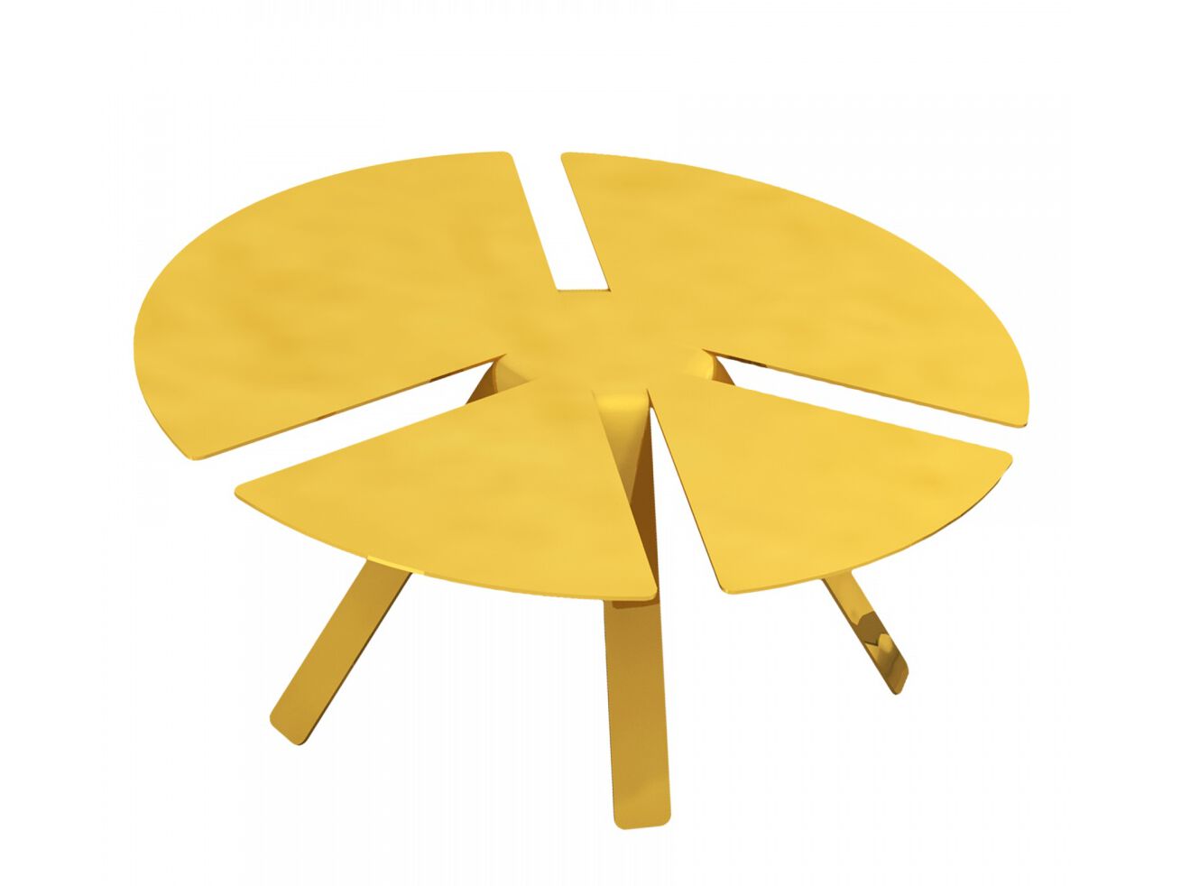 Алюминиевый круглый низкий журнальный столик altreforme ARCH-00101152