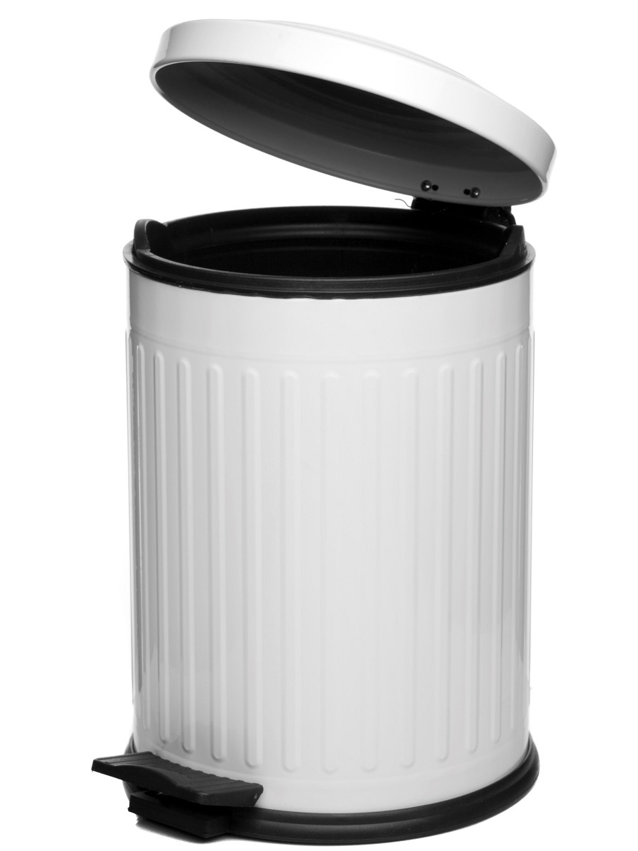 Вёдра с педалью и крышкой Apus 12L White NAVAKO 11014 - Вид №1