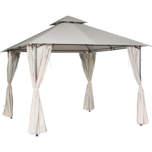 Беседка NATERIAL Oxis 300x300 см с защитой от солнца и москитов 82232755