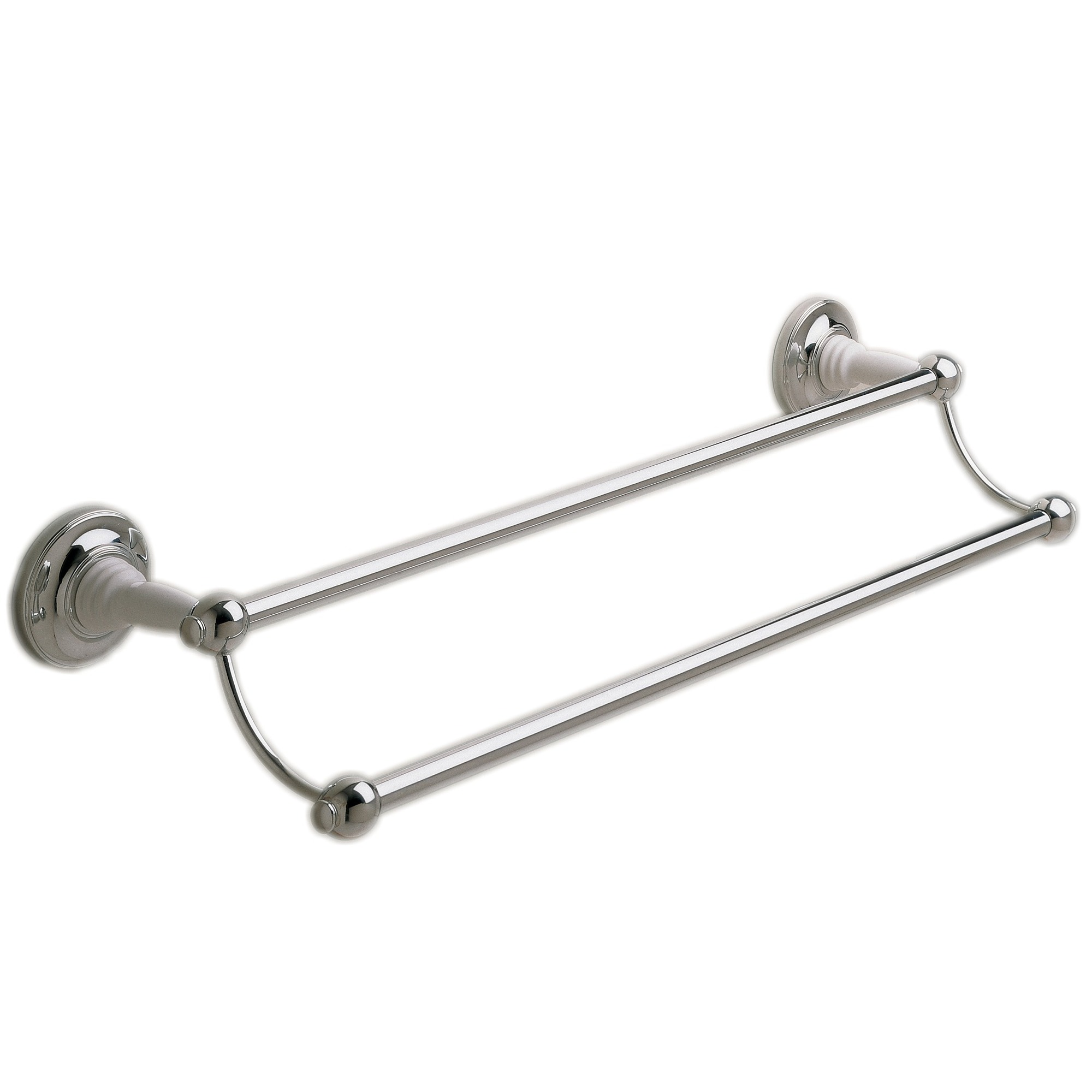 Traditional bathrooms Двойная вешалка для полотенец в стиле ретро Tb618.nk Латунь / фарфор  - Вид №1