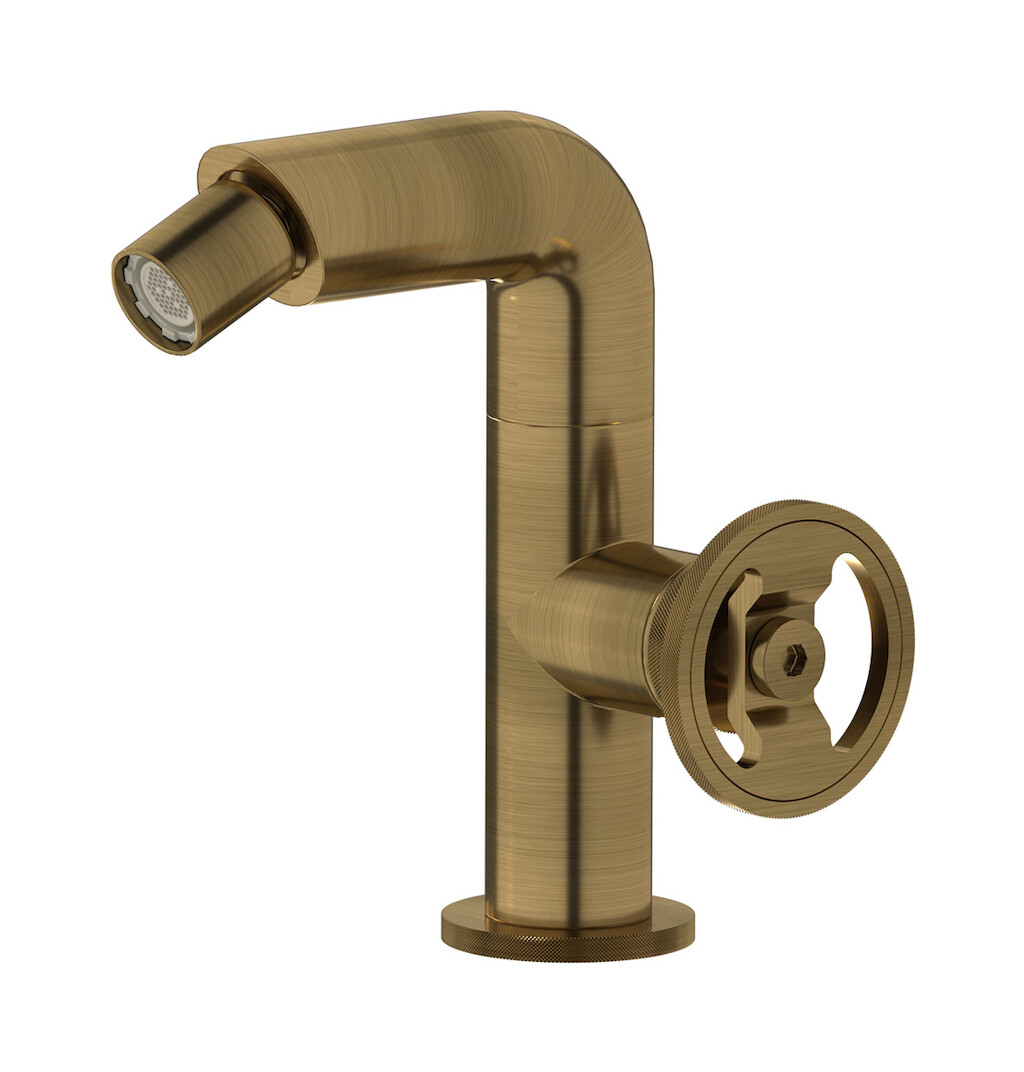 Смеситель для биде на 1 отверстие в комплекте с донным клапаном. WE ARE IB b1220mb Modern Bronze Bold