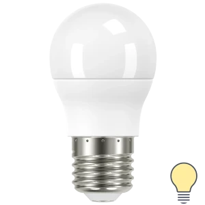 Лампа светодиодная Lexman P45 E27 175-250 В 5.5 Вт матовая 440 лм теплый белый свет