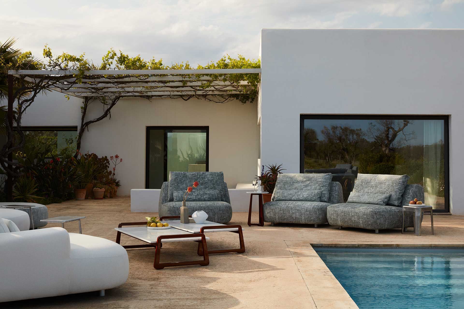 Низкий прямоугольный журнальный столик из каррарского мрамора Exteta Sunset ARCH-00043674 - Вид №4