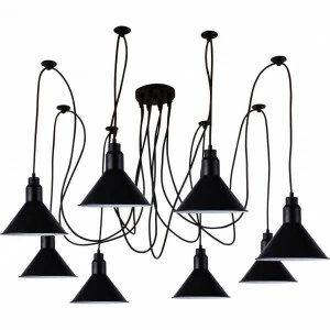 Подвесной светильник металлический черный Conessa 2039/02/08P STILFORT ДИЗАЙНЕРСКИЕ, CONESSA 00-3889603 Черный