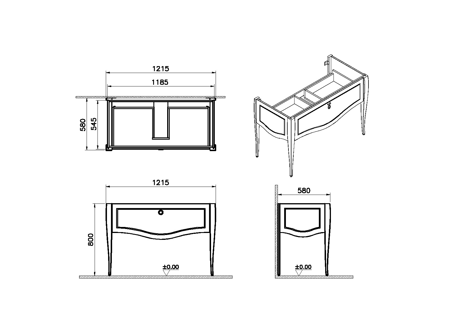 61821 Раковина Vitraglobal Elegance - Вид №1