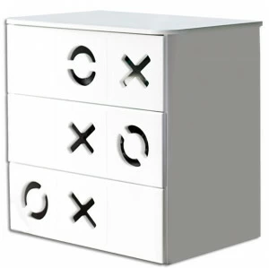 Комод детский с 3 ящиками и декором "Продленка" МАНДАРИН ПРОДЛЕНКА 178742 Белый;серый