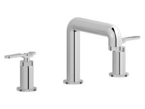 Смеситель для раковины с 3 отверстиями для пола с автоматическим сливом