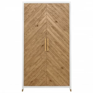 Шкаф двухдверный распашной светло-коричневый Arnika FURNITERA ARNIKA 120367 Белый;коричневый