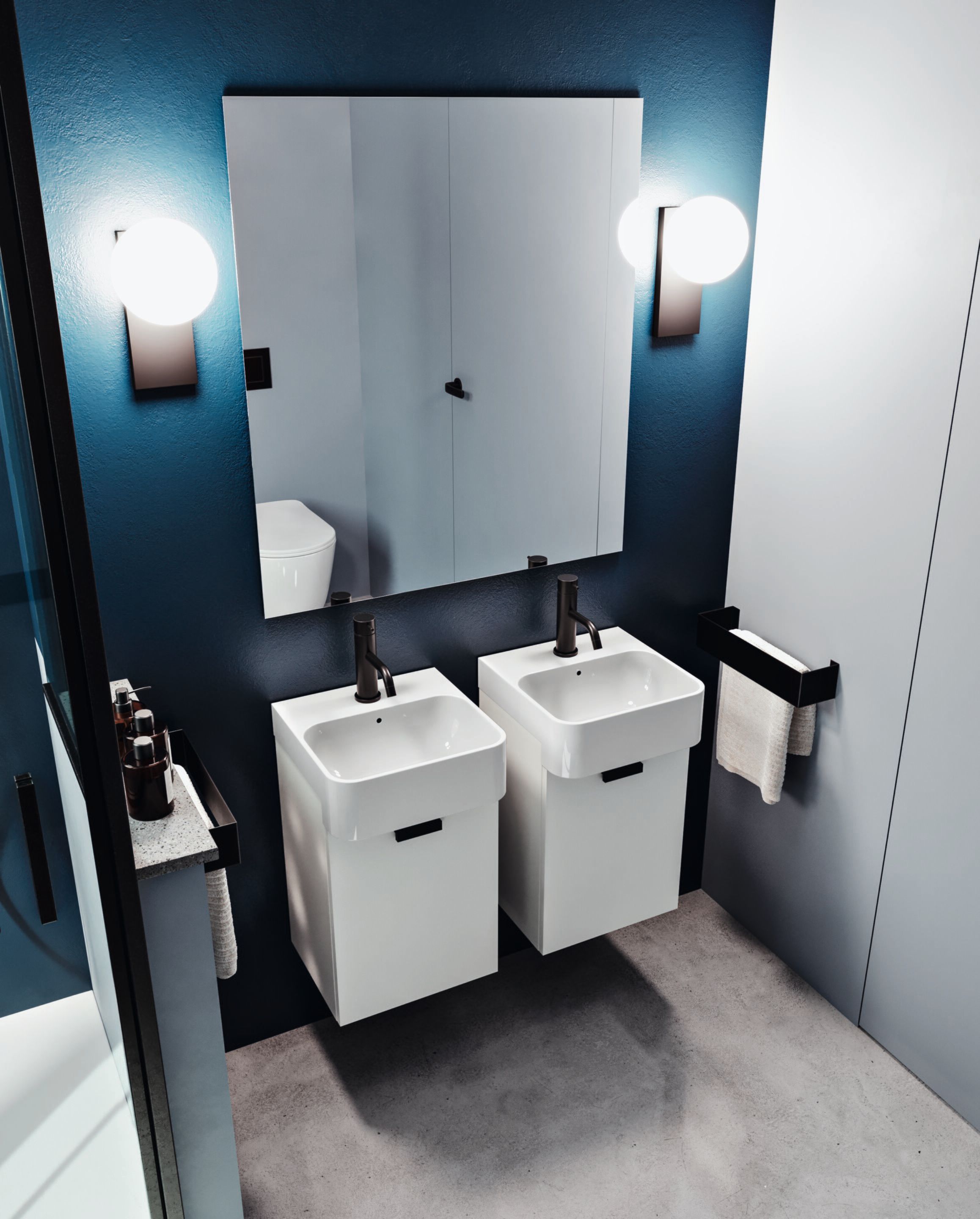 Меламинированный подвесной умывальник со встроенным умывальником COLAVENE мини-умывальники ARCH-00042972