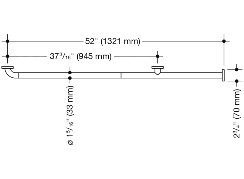 801.36US310 ручка для захвата HEWI USA Produkte  - Вид №1