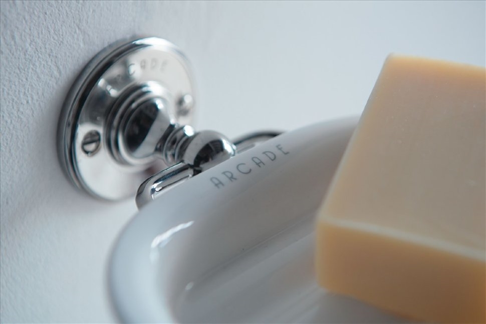 Мыльница керамическая, НИКЕЛЬ [ARCA1 NKL] Arcade Burlington ARCA1 NKL - Вид №3