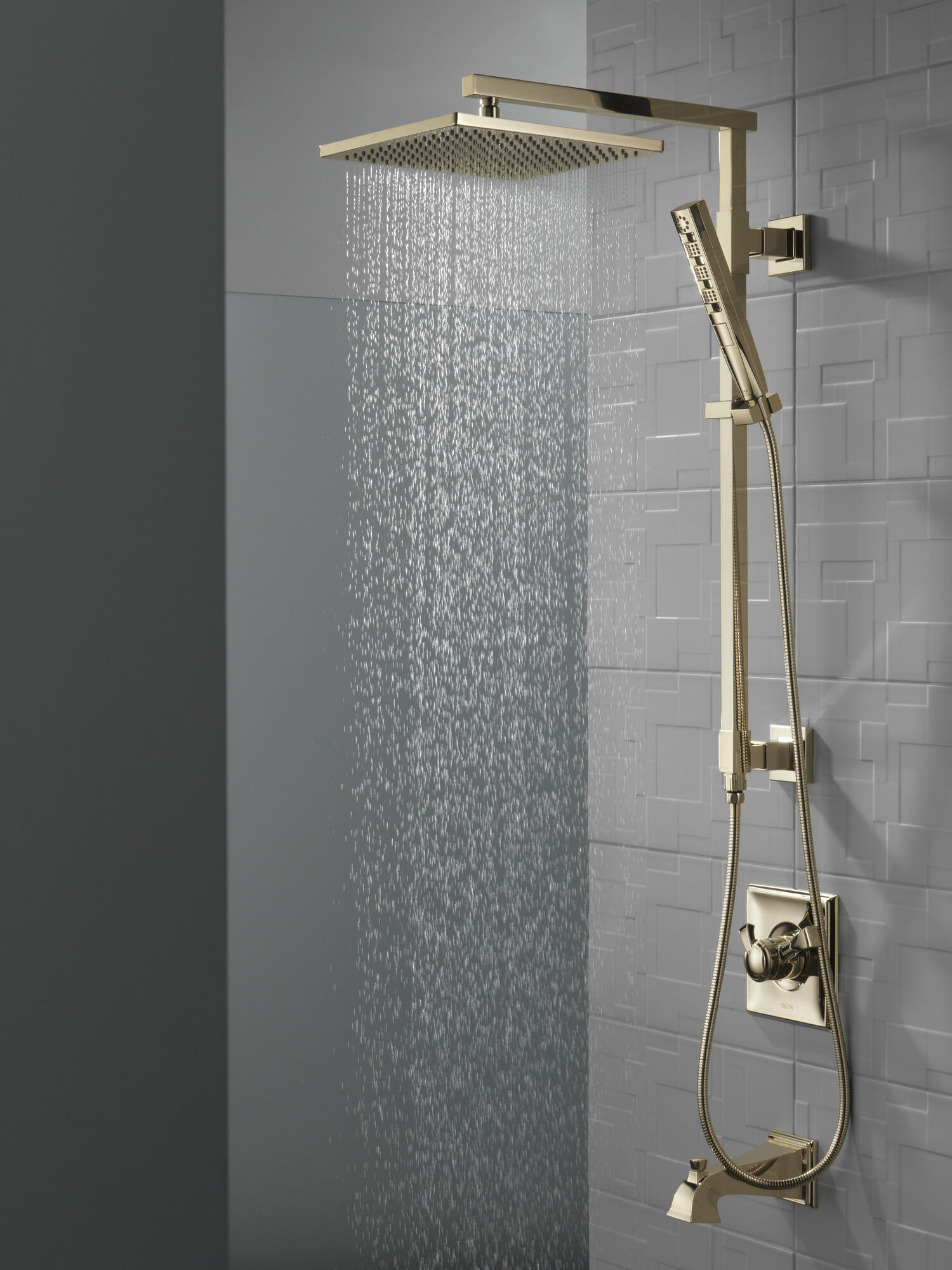 52159-PN Металлическая душевая лейка Raincan с одинарной настройкой Delta Faucet Universal Showering Полированный никель  - Вид №7