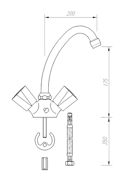 140-0026-31 Смеситель Mofem Metal Santreyd - Вид №1