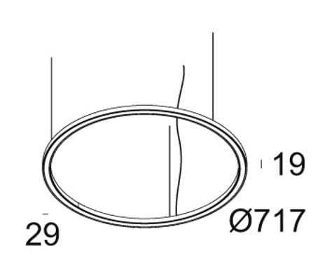 Металлический светодиодный подвесной светильник Deltalight Superloop ARCH-00032746 - Вид №6