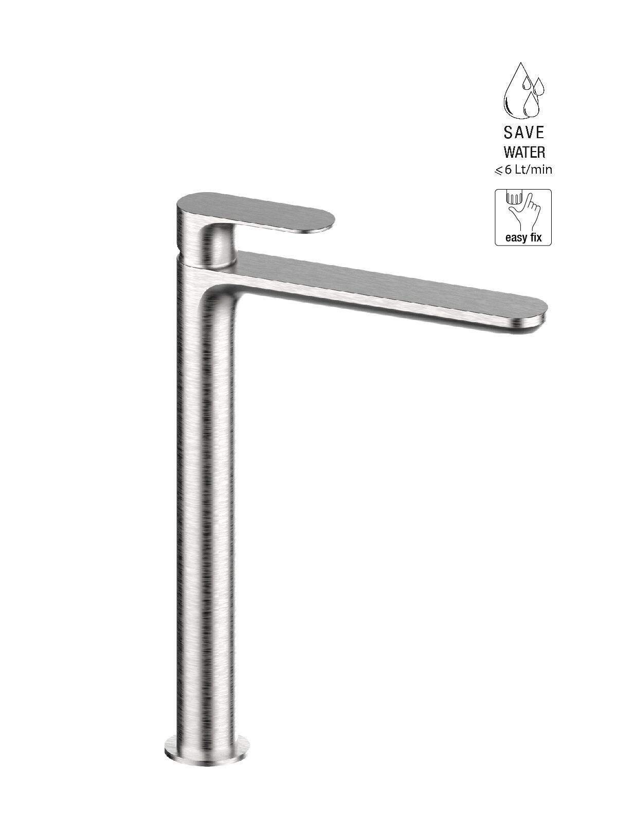 Смеситель для раковины с высоким верхом без слива Rubinetterie Frattini Lea ARCH-00052952 - Вид №15