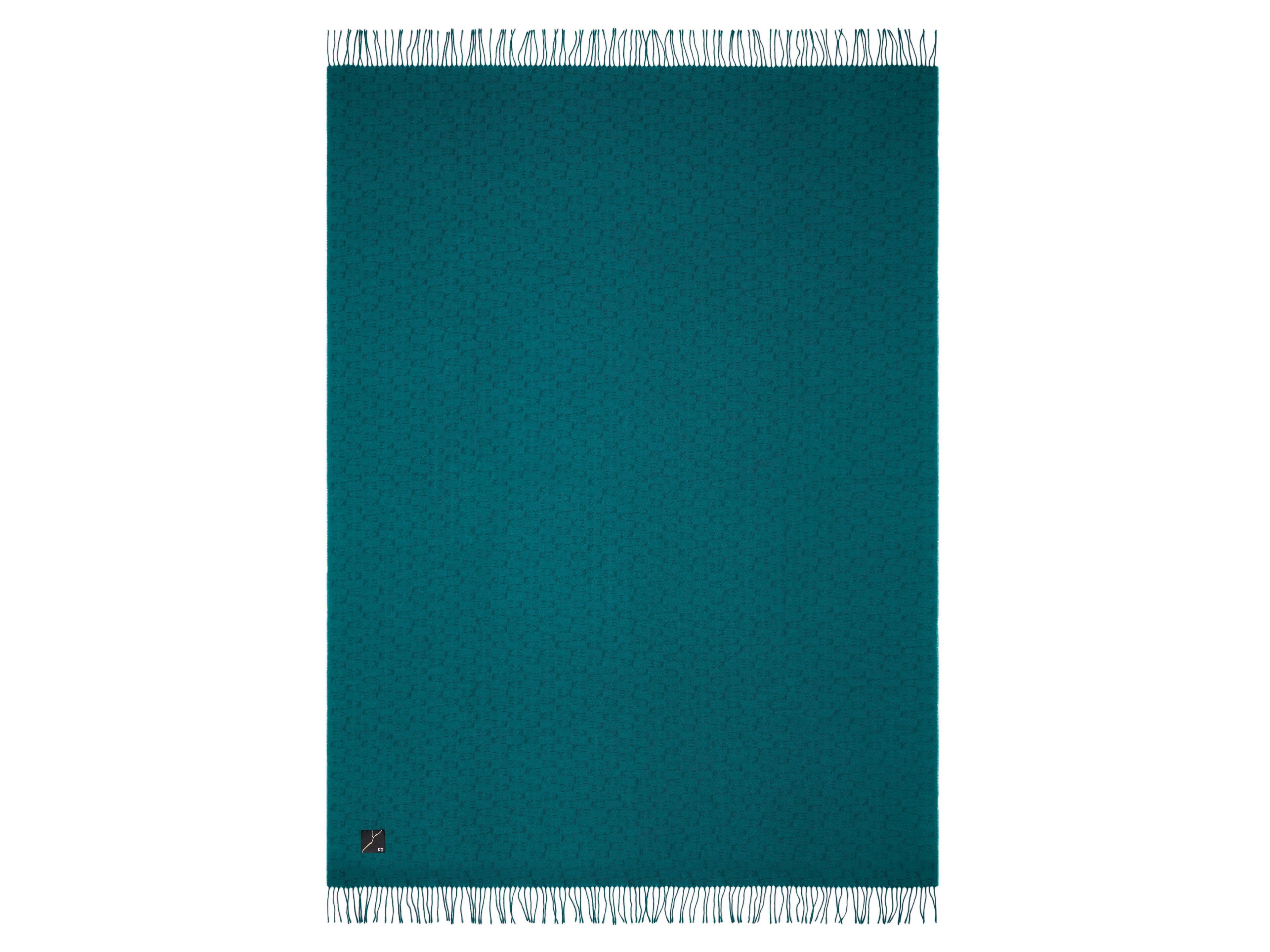 Сплошной цвет жаккардовый плед K-3 Shogun Blue ARCH-00025702 - Вид №1