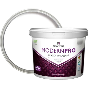 Краска водно-дисперсионная интерьерная фасадная Newtone Modern Pro силиконовая база А 4.5 л 84439901 STLM-2040686