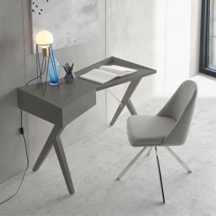 Поворотный стул Espacio Malva белый от Angel Cerda ANGEL CERDA  148247 Серый  - Вид №3