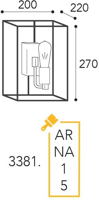 Moretti Luce Промышленный настенный светильник Cubic sun-id-1360750 - Вид №7