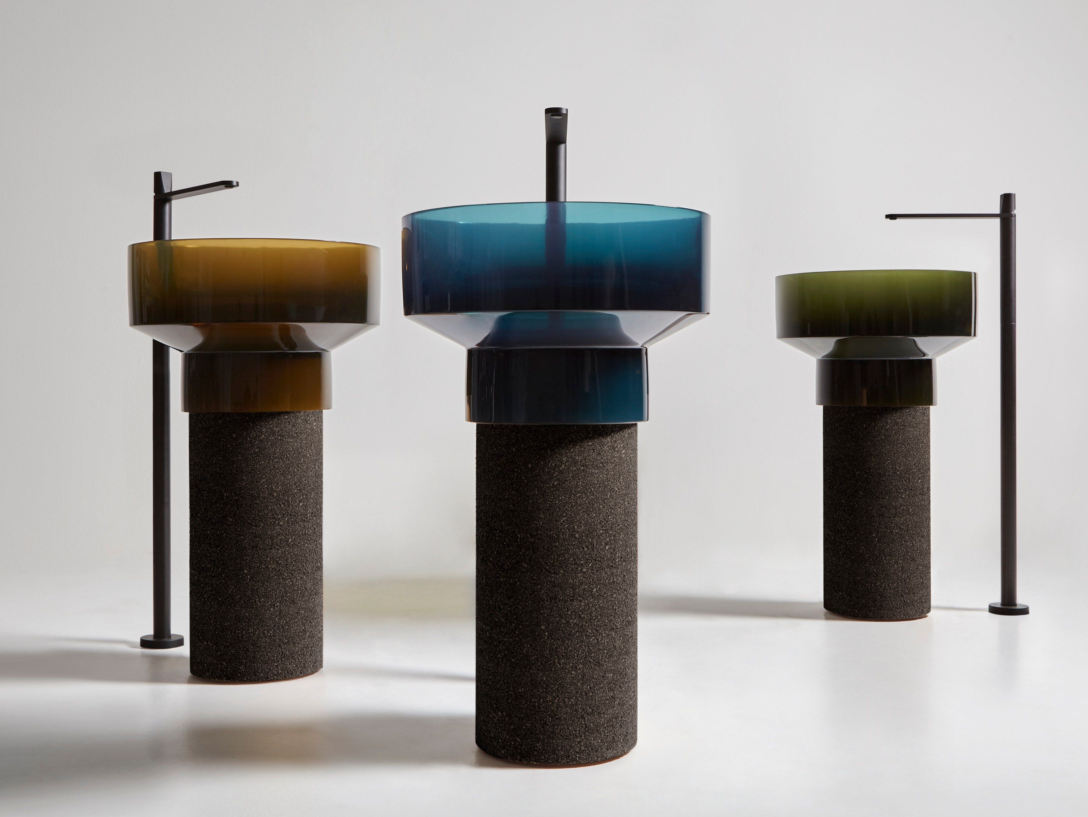 Круглая отдельно стоящая раковина из Cristalmood® и пробки Antoniolupi Borghi ARCH-00039251