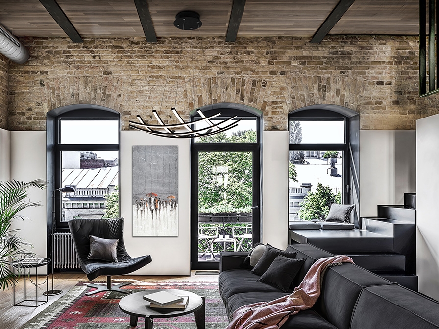 108979 Подвесной светильник 78Ø черный DIM Schuller Trama II  - Вид №1