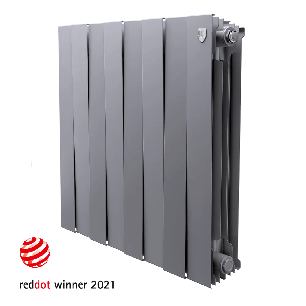 81979208 Радиатор секционный Royal Thermo Pianoforte 500/100 8 секций боковое подключение биметалл серый STLM-0016435