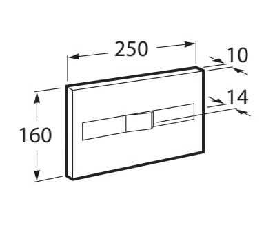 Пластиковая механическая туалетная панель управления Roca In-Wall Systems ARCH-00082403 - Вид №2