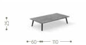 Talenti Прямоугольный столик для сада из бетона Soho Sotc - Вид №5