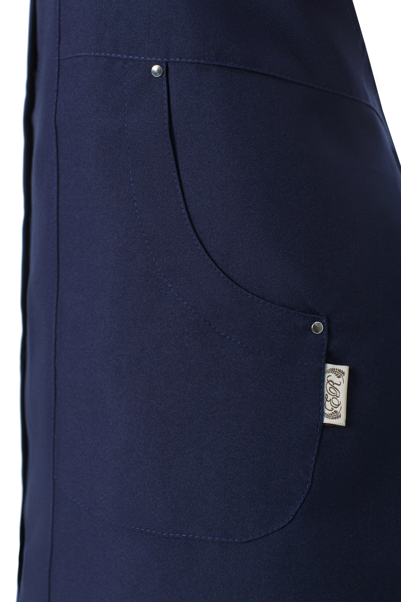 60721 Фартук с воротничком dark blue (темно-синий) DAKOTA  Одежда для горничных и уборщиц  размер  - Вид №2