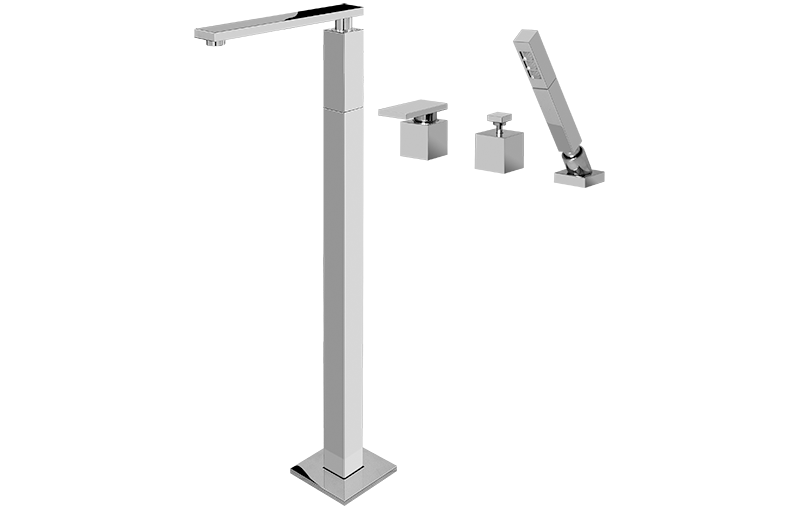 E-3753-LM31-T Смеситель для ванны с изливом (Внешние элементы) GRAFF Solar