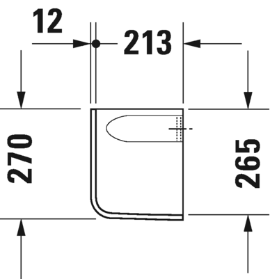 08571700002 Полупьедестал для раковины овальная Duravit D-Code - Вид №2