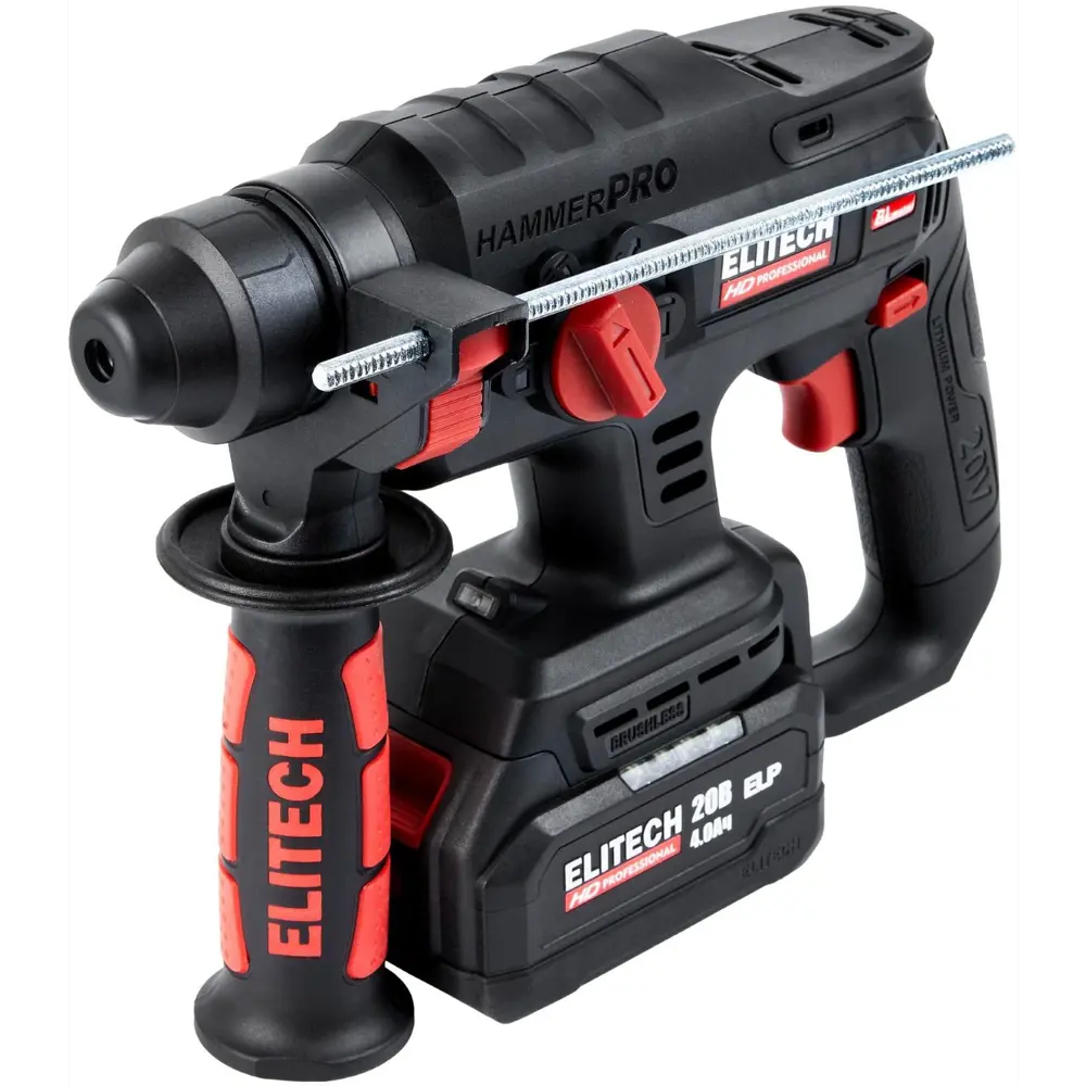 Аккумуляторный перфоратор ELITECH HD CRH2022SL SDS-plus 20В с АКБ 4Ач 89399015 STLM-1533229 - Вид №3