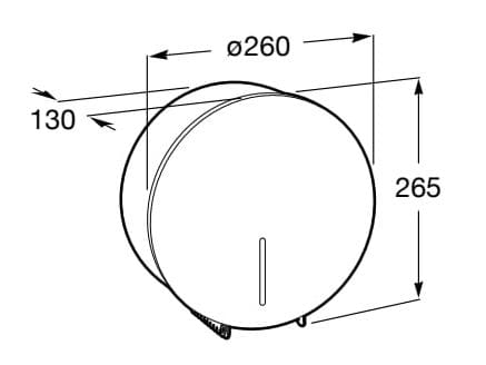 Дозатор туалетной бумаги из нержавеющей стали Roca Public ARCH-00122333 - Вид №2