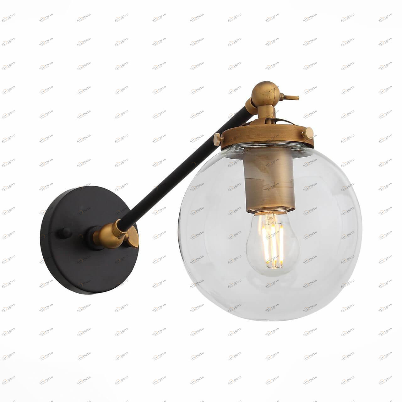 Спот настенный со стеклянным плафоном черный Varieta SL234.411.01 ST LUCE VARIETA 00-3925330 Прозрачный;черный 