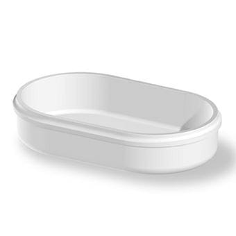 Умывальник с одной овальной столешницей из Cristalplant® Zucchetti Rise ARCH-00022627 - Вид №4