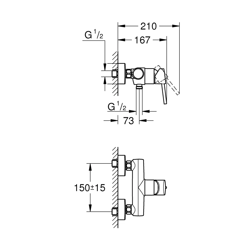 Смеситель для душа Grohe Clova Classic, цвет хром 84803169 STLM-2179071 - Вид №4