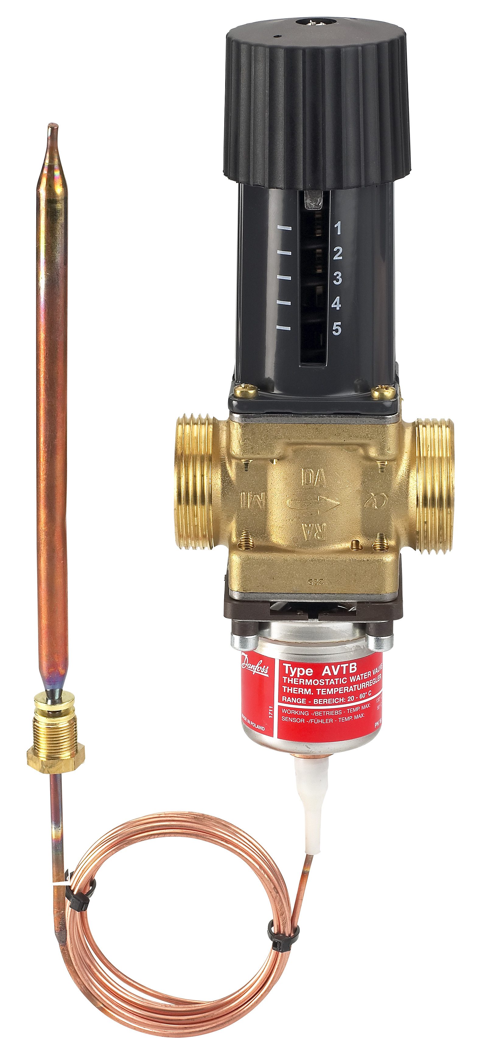 Danfoss Регулятор температуры AVTB AVTB PN16 20/3,4/30-100/2,3M/н.р. 003N5142  - Вид №16