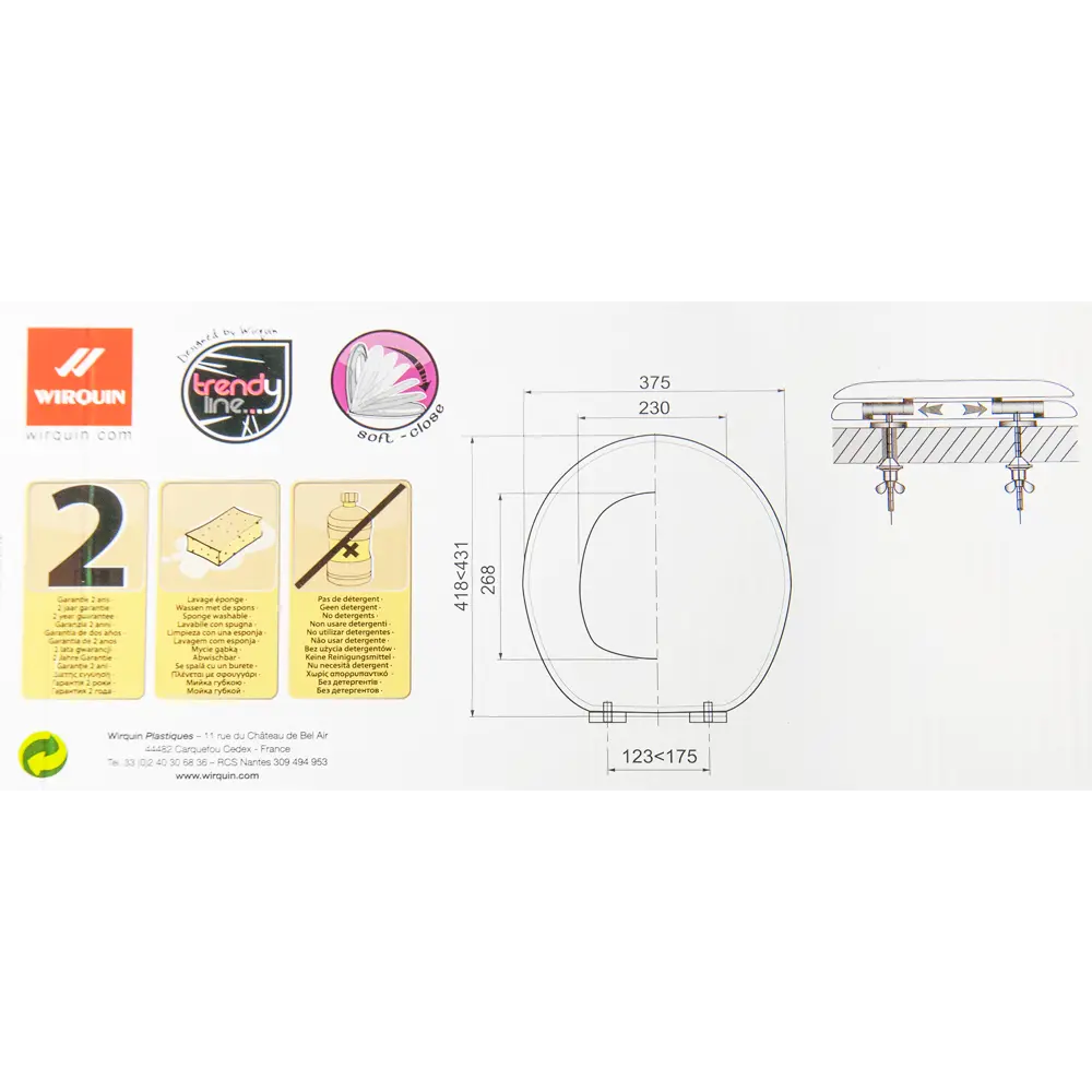 Сиденье для унитаза Матрешка дюропласт, микролифт WIRQUIN Без серии STLM-2165170 - Вид №5