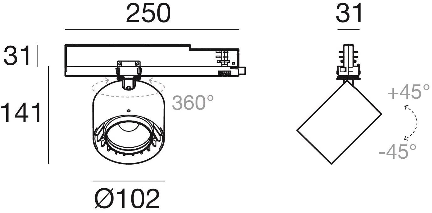 Linea Light Group Светодиодное освещение направляющих из алюминия с порошковым покрытием Optus sun-id-1414635 - Вид №5